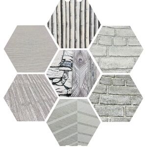 10 Large Grey Color Theme Wallpaper Sheets Bundle - Assorted- HIGH QUALITY- DIY